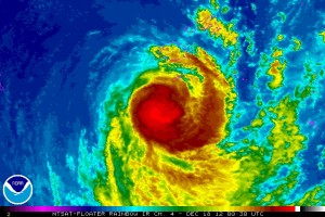 das Auge direkt über Viti Levu