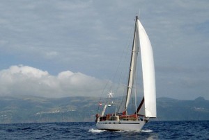 unter vollen Segeln