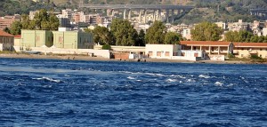 starke Wasserwirbel vor Messina