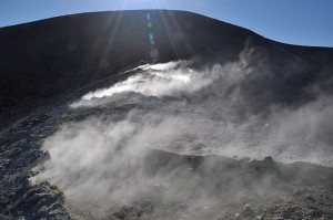 am Kraterrand von Vulcano 